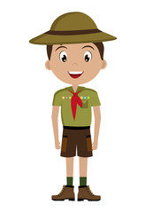 avatar boy with colorful clothes and hat,vector graphic