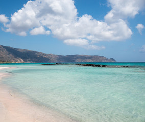 tranquil beach scene at elafonisi
