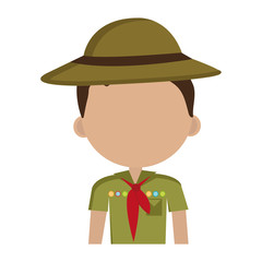 avatar boy with colorful clothes and hat,vector graphic
