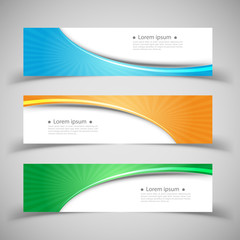 Fototapeta premium Set of banner templates. modern abstract design.