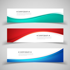 Fototapeta premium Set of banner templates. modern abstract design.