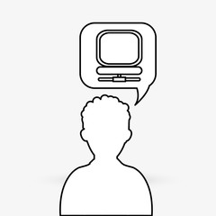 Communication design. Media icon. Flat illustration, vector grap