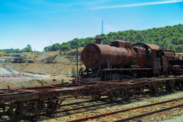 Old and abanoned trains in the minery