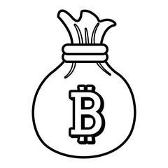 moeny bag with letter,vector graphic