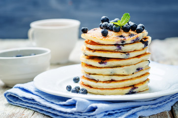 Blueberry Ricotta Pancakes © nata_vkusidey