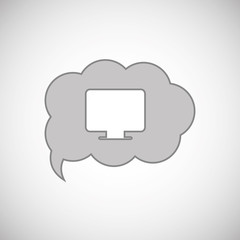 Communication design. bubble icon. Flat illustration, vector gra