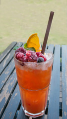 glass of fruit punch