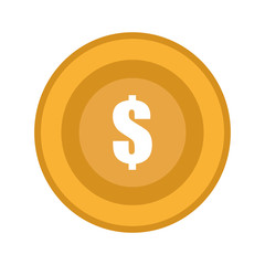golden coin money icon,vector graphic