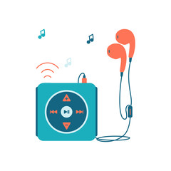 Music device flat icon.