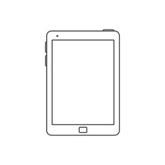 Tablet computer line icon.