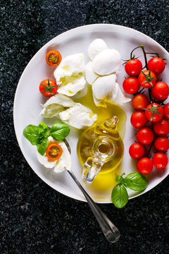 Cherry Tomatoes, Olive Oil and Mozzarella Cheese from Buffalo mi