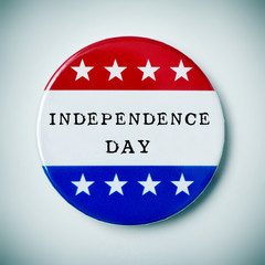 pin button with the text independence day