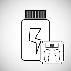 Healthy lifestyle design. bodycare icon. flat illustration, vect