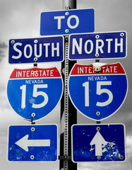 Las Vegas Interstate Road Sign