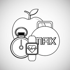 Healthy lifestyle design. bodycare icon. flat illustration, vect