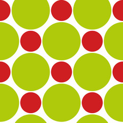 Red and green circles on a white background.