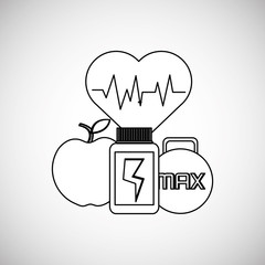 Healthy lifestyle design. bodycare icon. flat illustration, vect