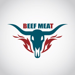restaurant menu beef meat icon
