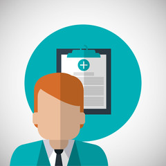 Medical care design. Health care icon. Colorfull illustration, v