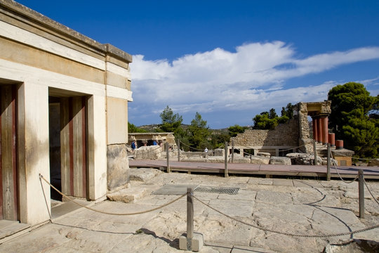 The place in the ancient palace of Knossos. Crete, Greece