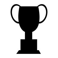 black trophy front view over isolated background,vector illustration