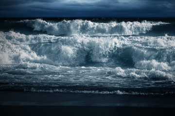 Big Waves Breaking at Shore