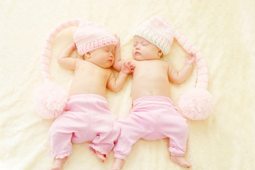 sleeping sweet twins