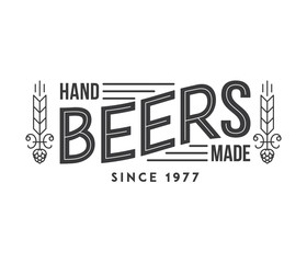 Hand Made Beers Black on White