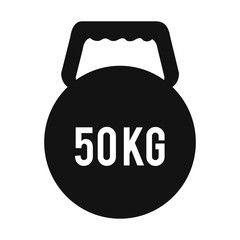 black orbed gym dumbbells with number over isolated background,vector illustration