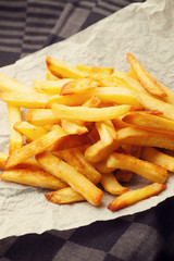 home made french fries straight from the oven.
