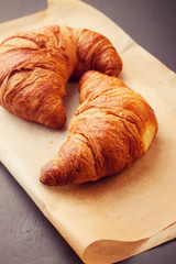 crunchy, fresh from the oven croissants for good start of the day. 