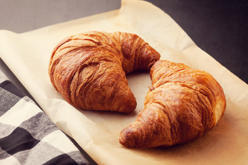 crunchy, fresh from the oven croissants for good start of the day. 