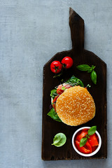 Sandwich with salmon