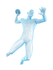 medically accurate 3d illustration of a football player