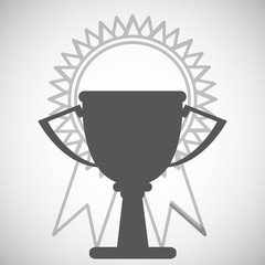 Winner design. Success icon. Flat illustration, vector graphic