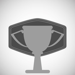 Winner design. Success icon. Flat illustration, vector graphic