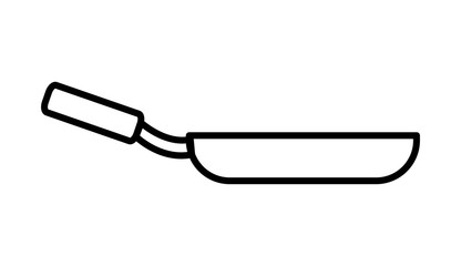 white cooking pan over isolated background,kitchen concept,vector illustration