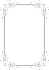 Unusual, decorative lace ornament, vintage frame with empty place for your text. Vector illustration greeting