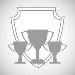 Winner design. Success icon. Flat illustration, vector graphic