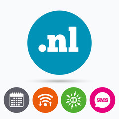 Domain NL sign icon. Top-level internet domain