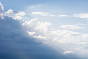 Fototapeta na wymiar white fluffy clouds in the blue sky, for background