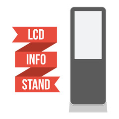 Trade show booth LCD TV Info stand.