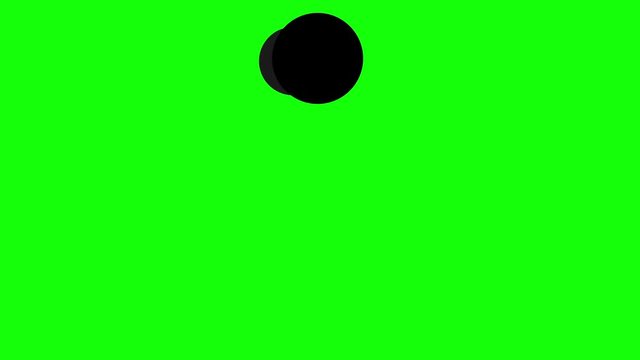 Progress loading bar UI indicator. Loading Circle. Download progress, preloader animation web design template, interface upload. Animation of UI element in 4K. Chroma key green screen.