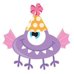 Birthday monster vector illustration
