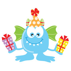 Birthday monster vector illustration

