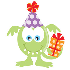 Birthday monster vector illustration
