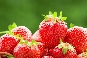 Ripe strawberries background