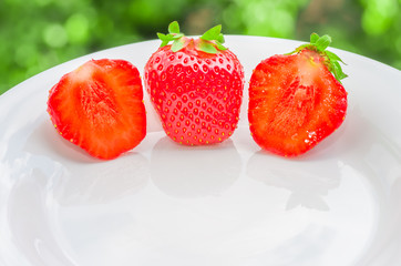 Ripe strawberries background
