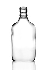 Empty bottles isolated over the white background