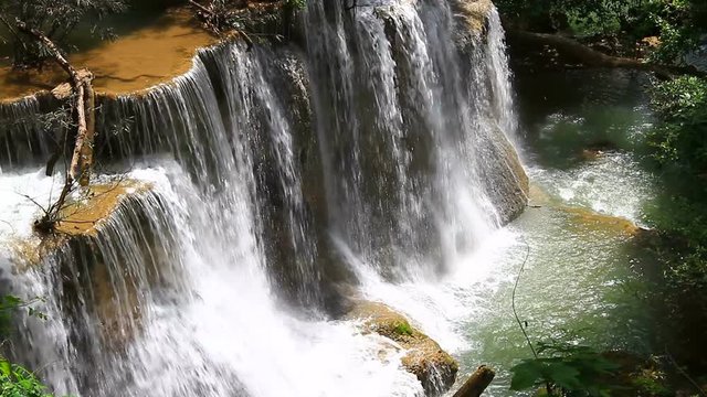 huaymaekamin Beautiful natural waterfall in thailand.